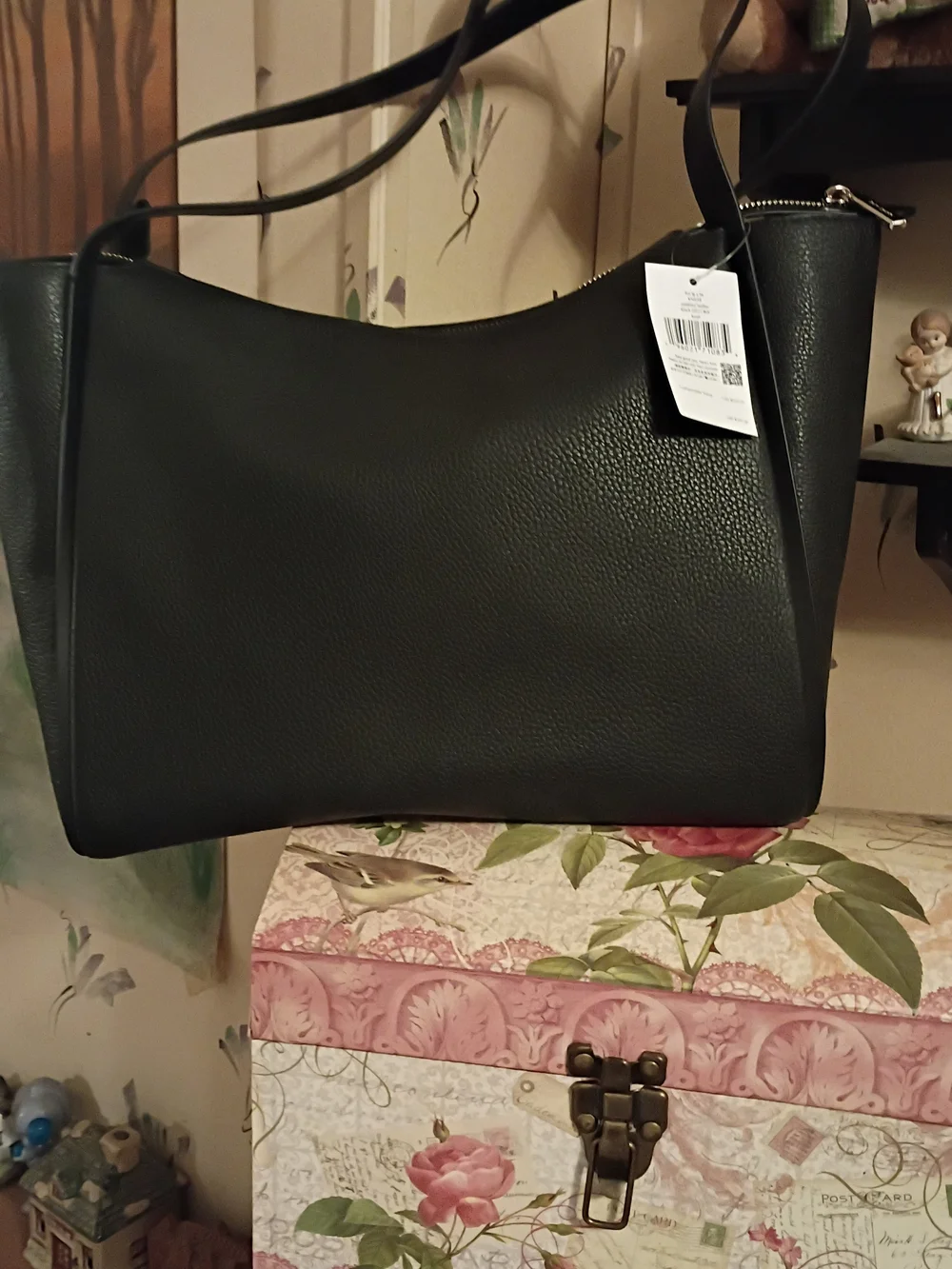 Kate Spade Knot Pebbled Leather Shoulder Bag In Black